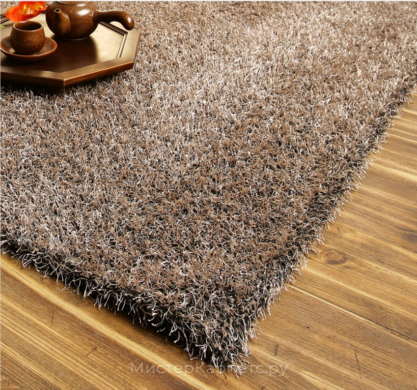 Коричневый шегги ковер DFor