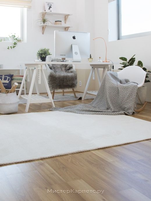 Рельефный ковер Dimanche, слоновая кость