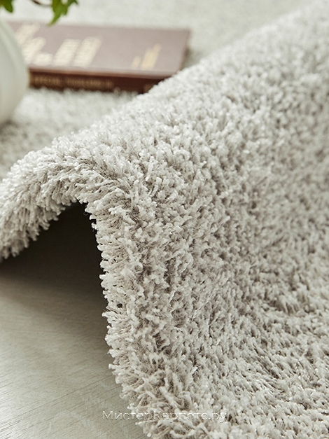 Серебристо-серый ковер с ворсом Silhouette