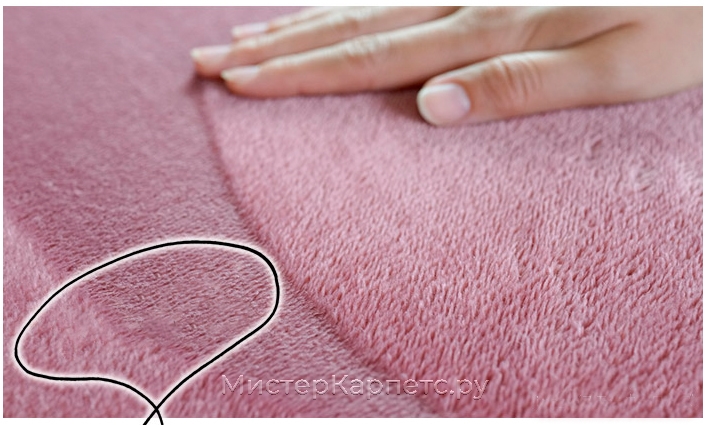 Розовый ковер с коротким ворсом Jper