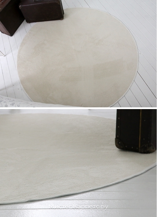 Круглый ковер Charmant, слоновая кость