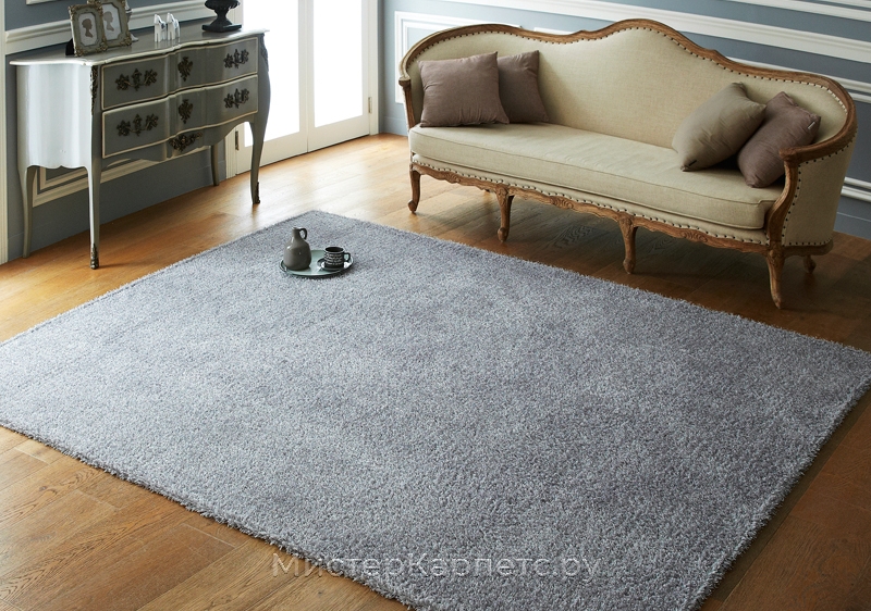 Серый ковер с длинным ворсом Refly