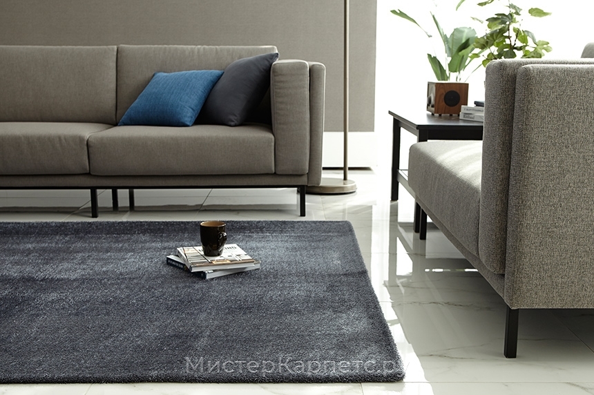 Темно-серый ковер с коротким ворсом Cation