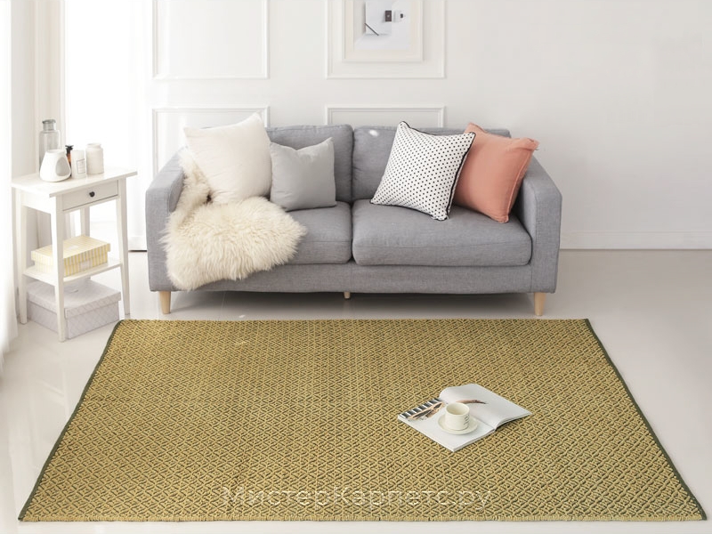 Зеленый ковер с рельефным узором Ripley