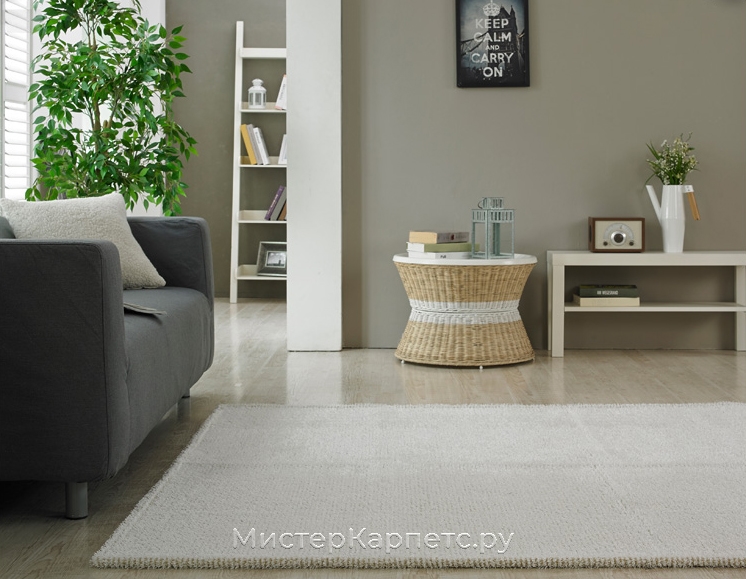 Бежевый ковер с ворсом Pleat