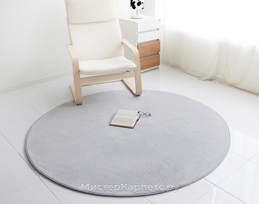 Серый круглый ковер Coomi