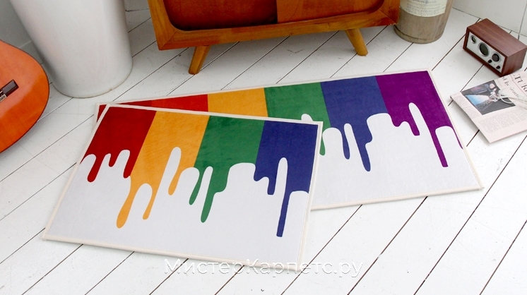 Разноцветный коврик Paint