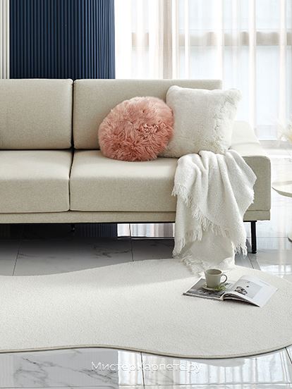 Слоновая кость фигурный ковер без рисунка Butterfly