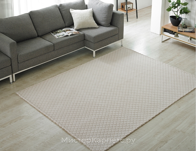 Рельефный ковер Dimond, бежевый