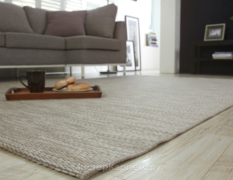 Бежевый ковер без ворса Retro vintage