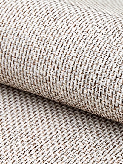 Круглый кремовый ковер циновка с имитацией сизаля Plrattan