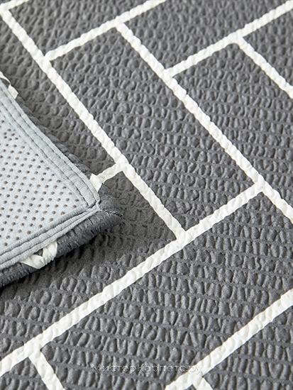 Серый безворсовый ковер Ripple