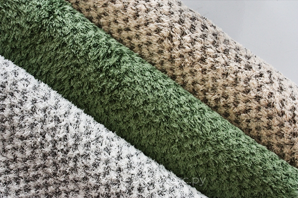 Круглый зеленый ковер с ворсом Honey Bee