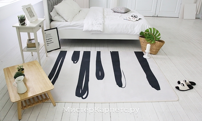 Серый ковер с абстрактным рисунком Tear