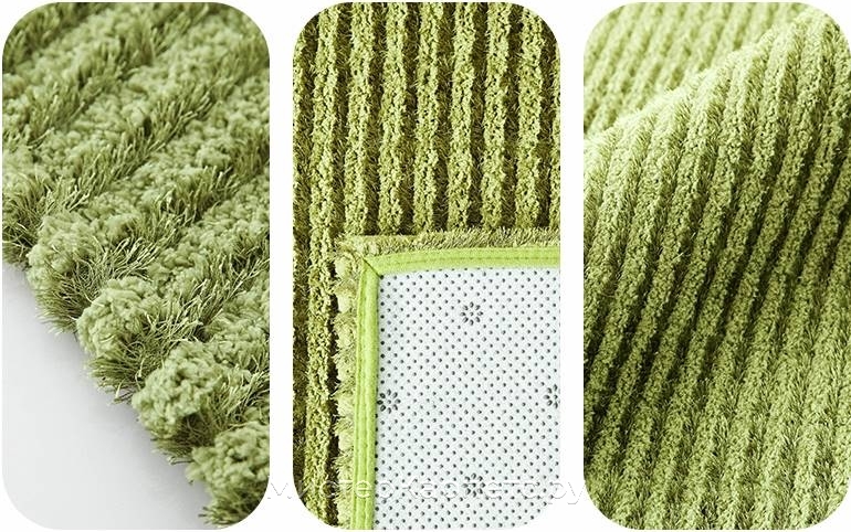 Зеленый круглый ковер Split