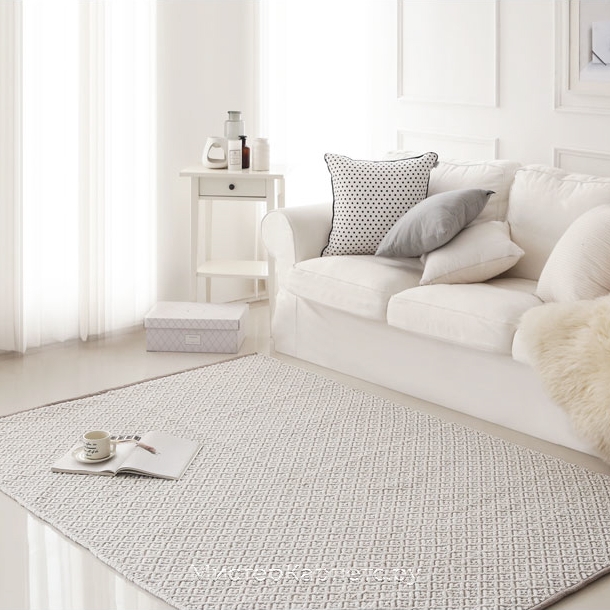 Какао-белый ковер с рельефным узором Ripley