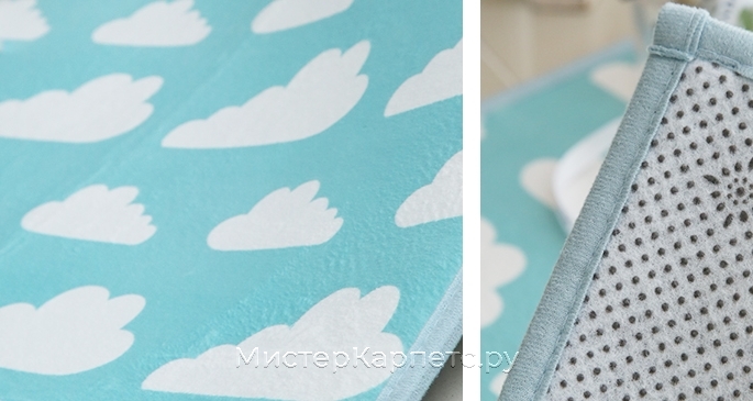 Голубой коврик с рисунком Fair