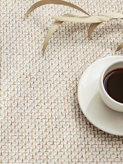 Кремовый ковер без ворса Plrattan