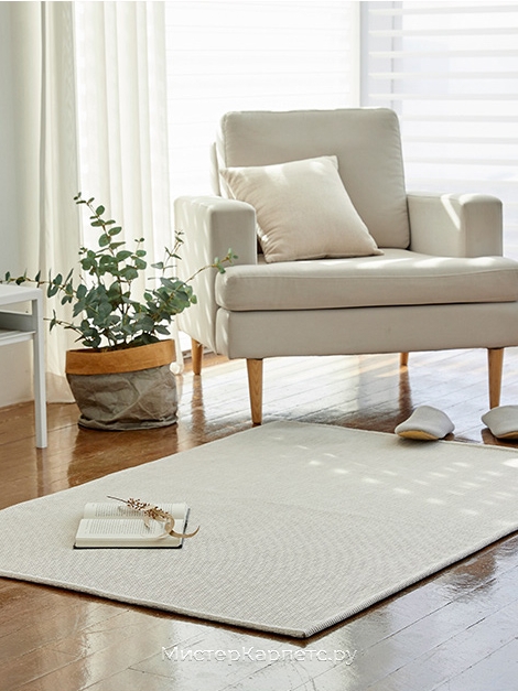 Ковер без ворса с имитацией сизаля Urbanist, слоновая кость