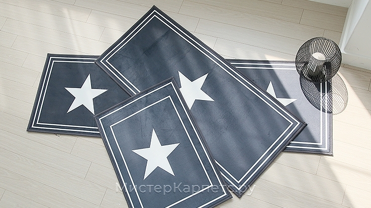 Коврики с рисунком Star-K, темно-серый