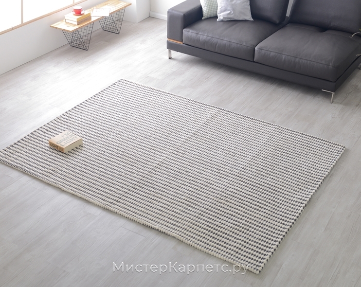 Ковер в полоску Soft, темно-синий