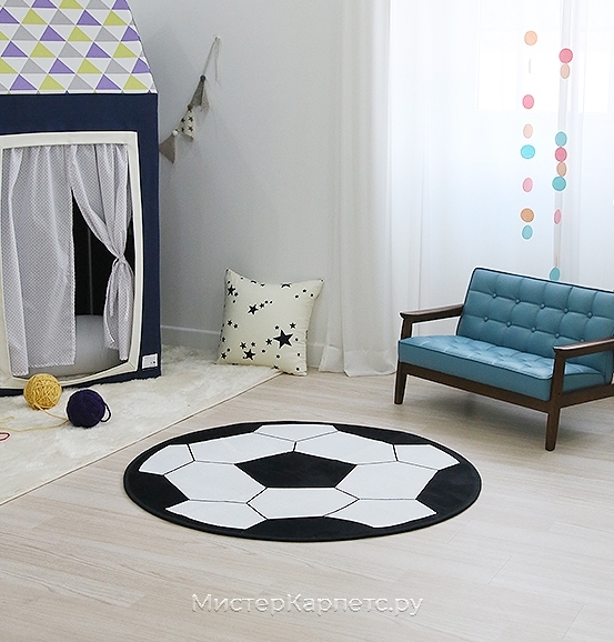 Круглый ковер Soccer, футбольный мяч