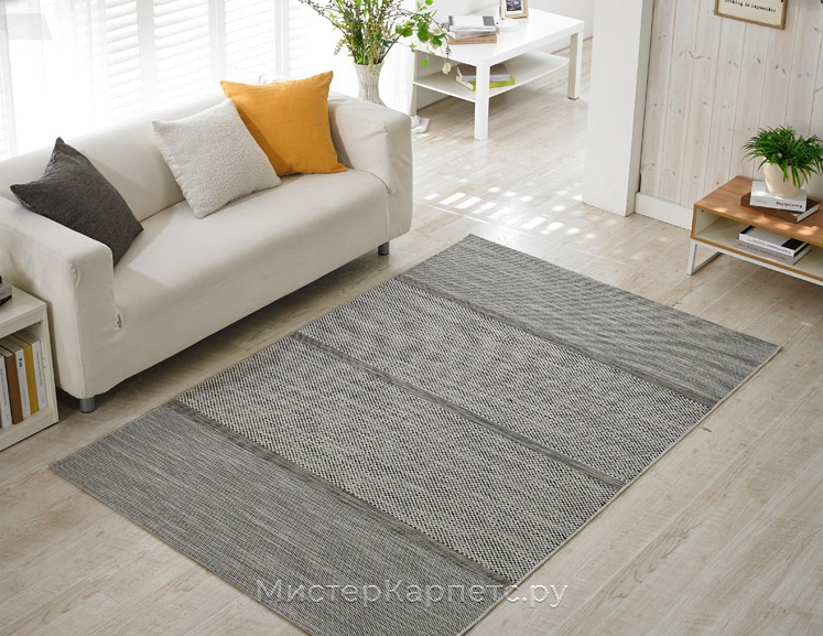 Черный ковер без ворса Retro modern