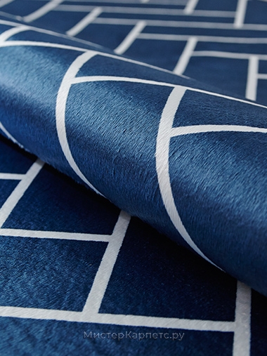 Круглый темно-синий ковер с рисунком Bellatrix