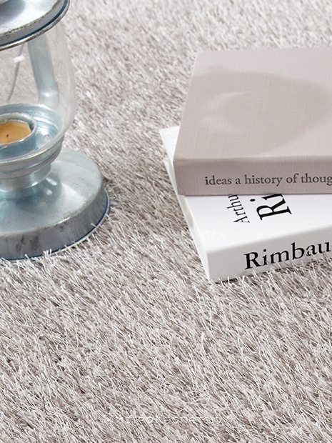 Круглый серый шегги ковер Cliff