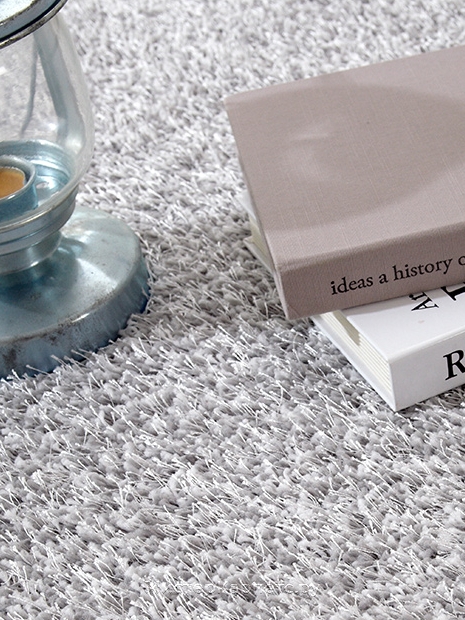 Круглый серый ковер с ворсом Tivolin