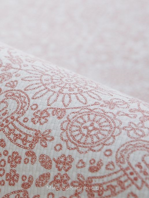 Круглый розовый ковер с узором Oriental