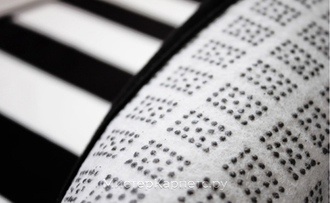 Черно белые коврики в полоску Scandi-mat