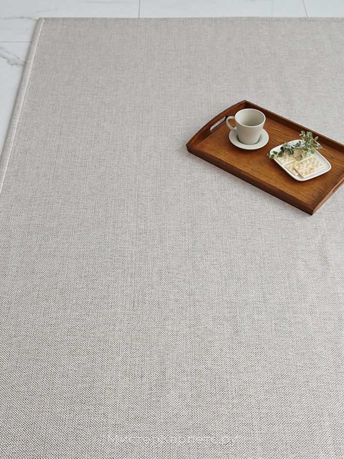 Ковер без ворса с сатиновым блеском Plrattan, кремовый хаки