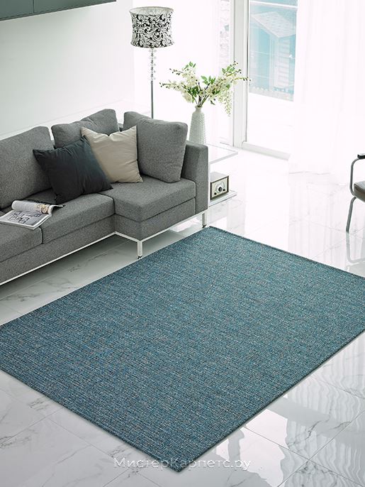 Темно-бирюзовый винтажный ковер Platage