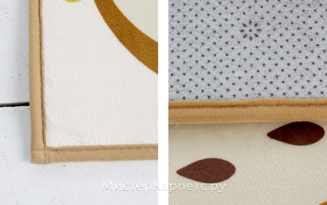 Коричневый коврик с рисунком совы Owl