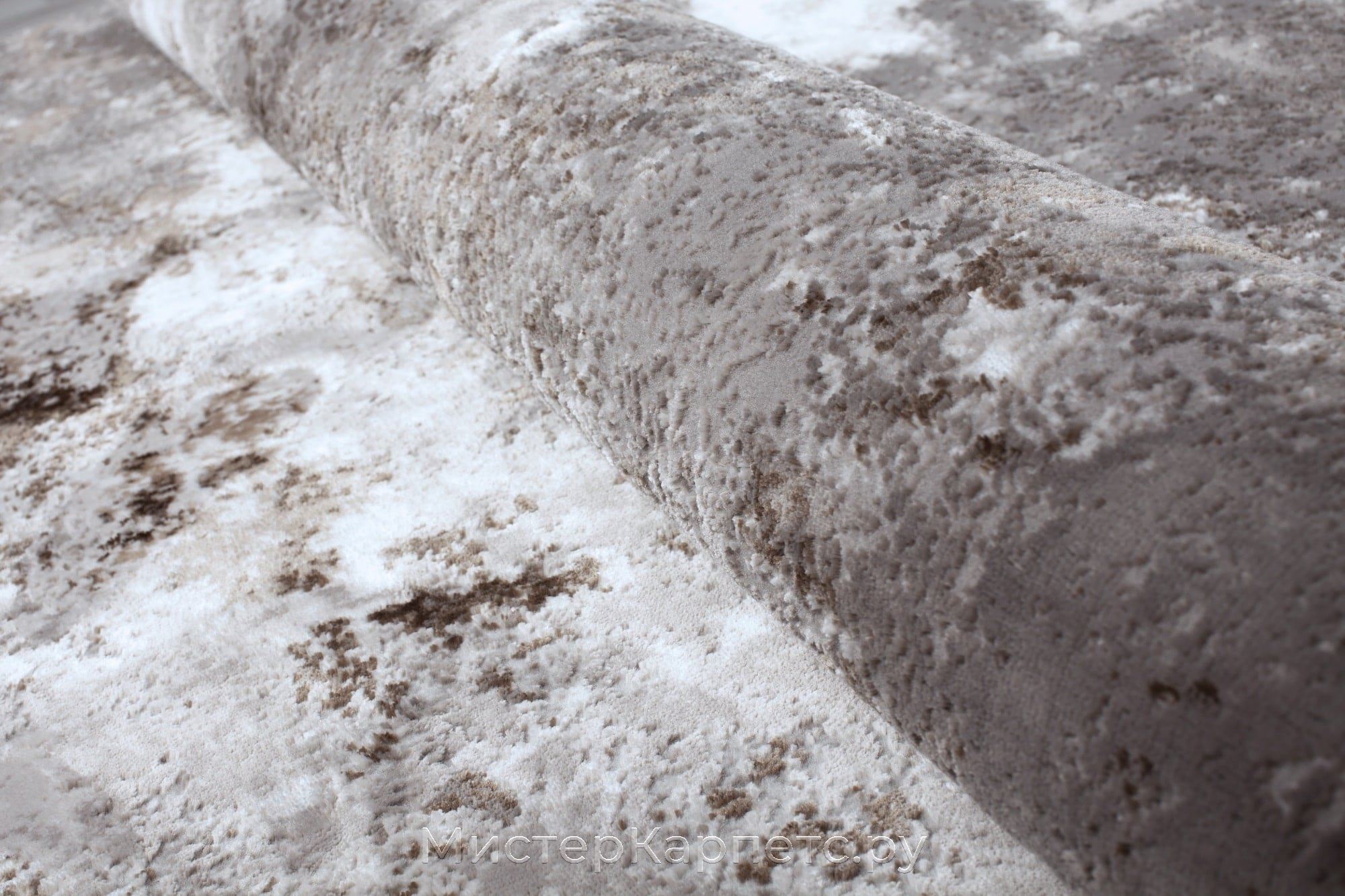 Серый ковер в стиле лофт с коротким ворсом Ориенталь