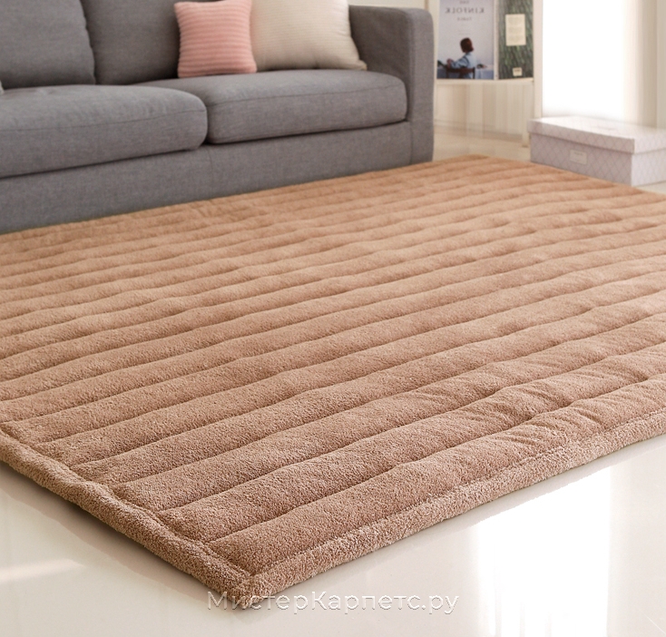 Коричневый рельефный ковер Winter