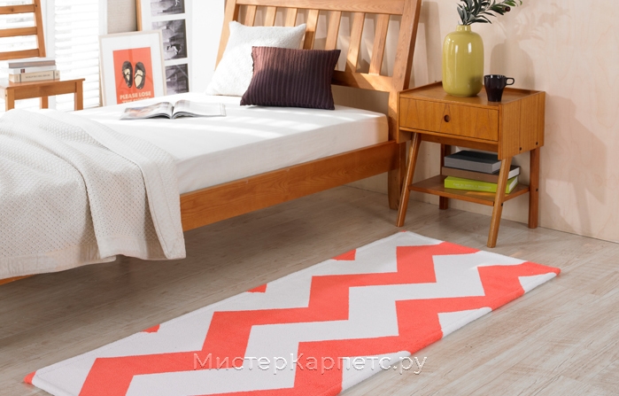 Оранжевый коврик с рисунком зиг заг Mountain