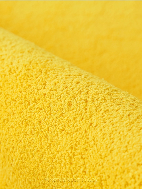 Круглый желтый ковер с коротким ворсом Pop