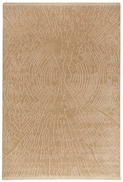 Бежевый ковер со средним ворсом Эверест