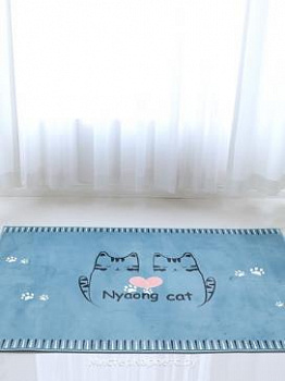 Синий ковер с кошками Cat Lug