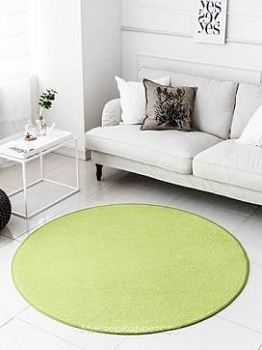 Круглый зеленый ковер Coomi