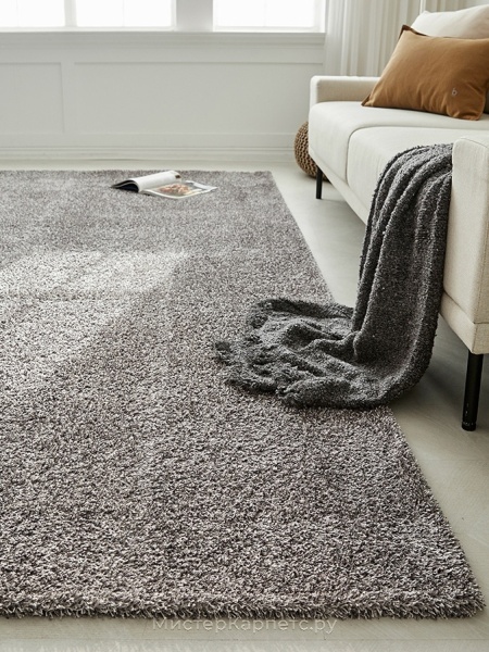 Темно-серый ковер с ворсом Silhouette