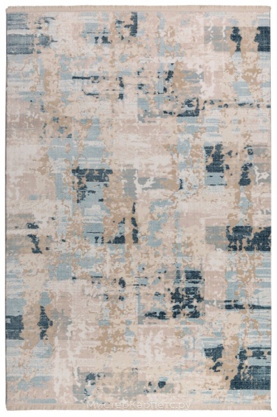 Бирюзово-кремовый ковер со средним ворсом Эмпайр