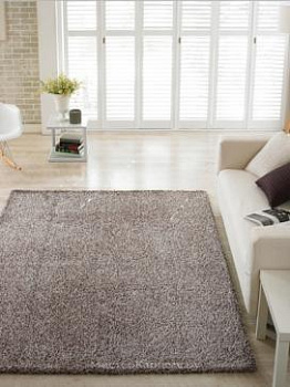 Коричневый ковер с длинным ворсом Tivolin