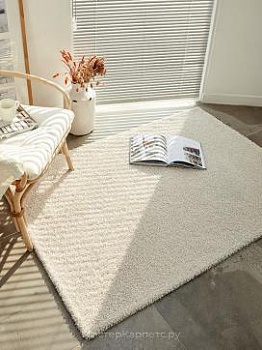 Светло-бежевый ковер с коротким ворсом Silex