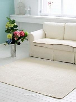 Хлопковый ковер Waff, слоновая кость