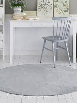 Круглый серый ковер Charmant