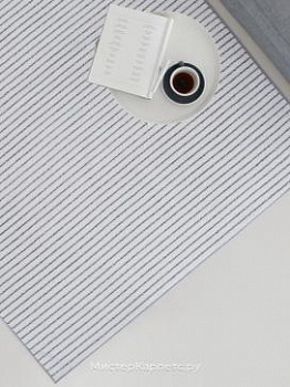 Белый ковер с синими полосками Anry