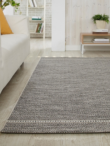 Черный ковер без ворса Retro classic